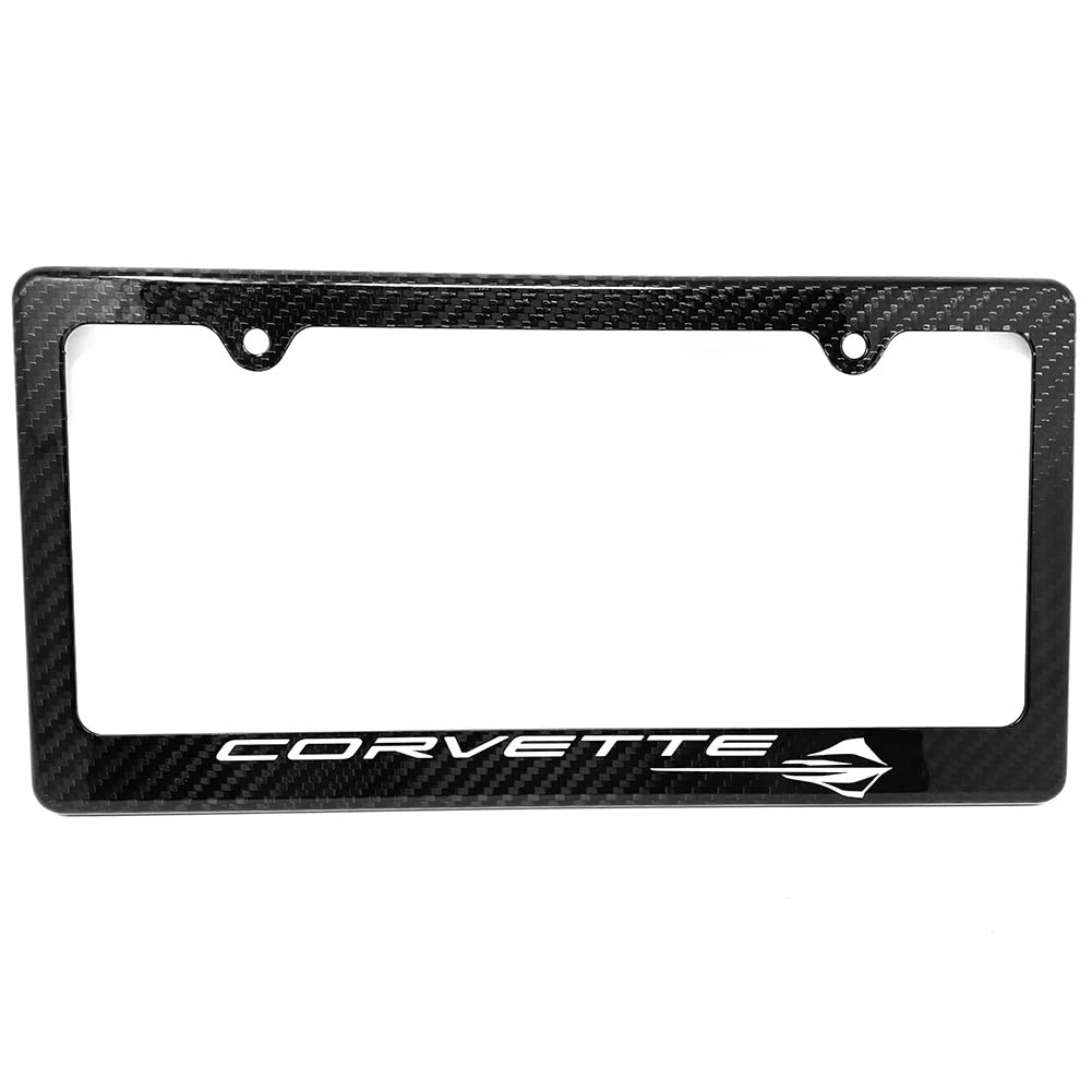 Amazon.com: C8 Corvette Carbon Fiber License Plate Frame for All